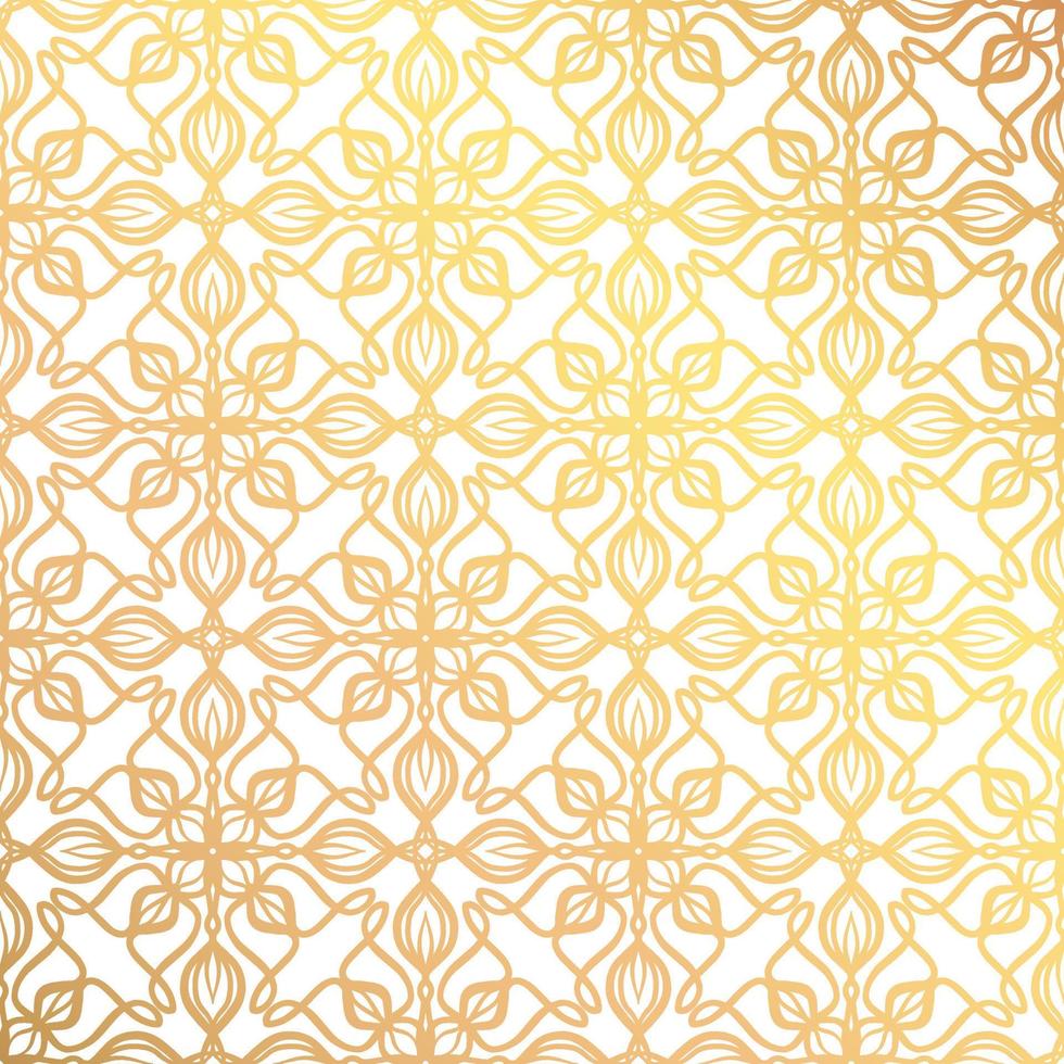 patrón islámico dorado sin fisuras para la decoración navideña. ilustración vectorial vector