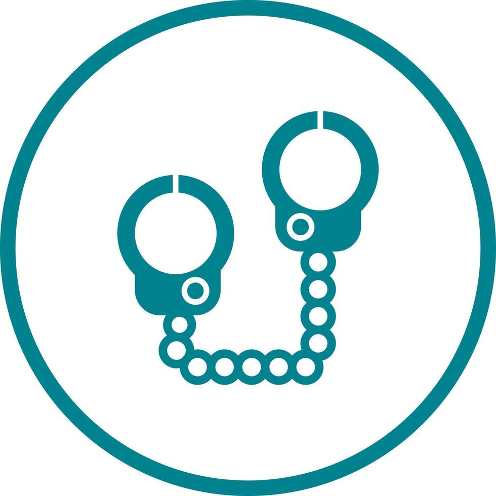 Police Handcuffs Vector Icon