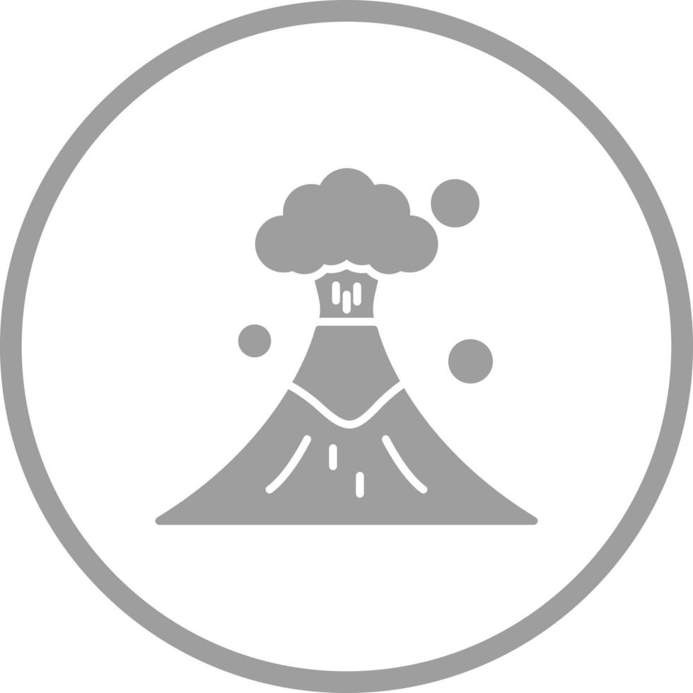 icono de vector de volcán