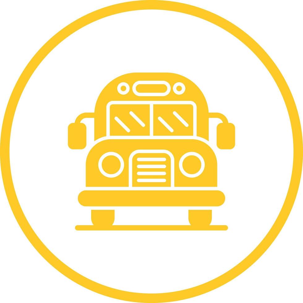 icono de vector de autobús escolar