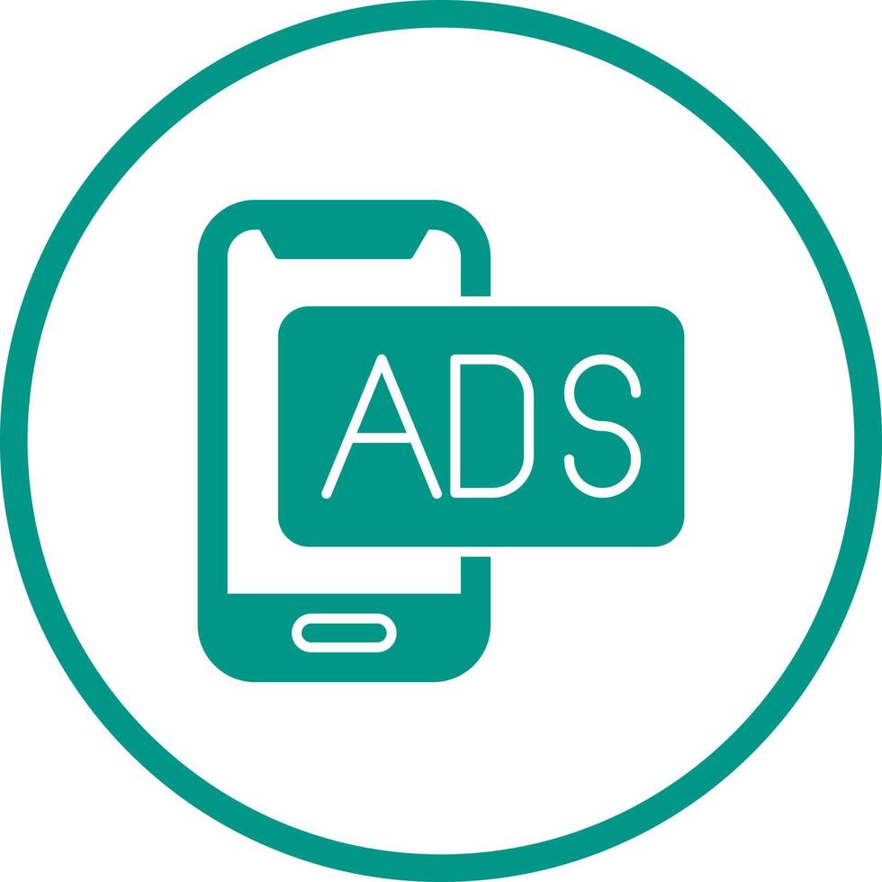 Mobile Advertising Vector Icon