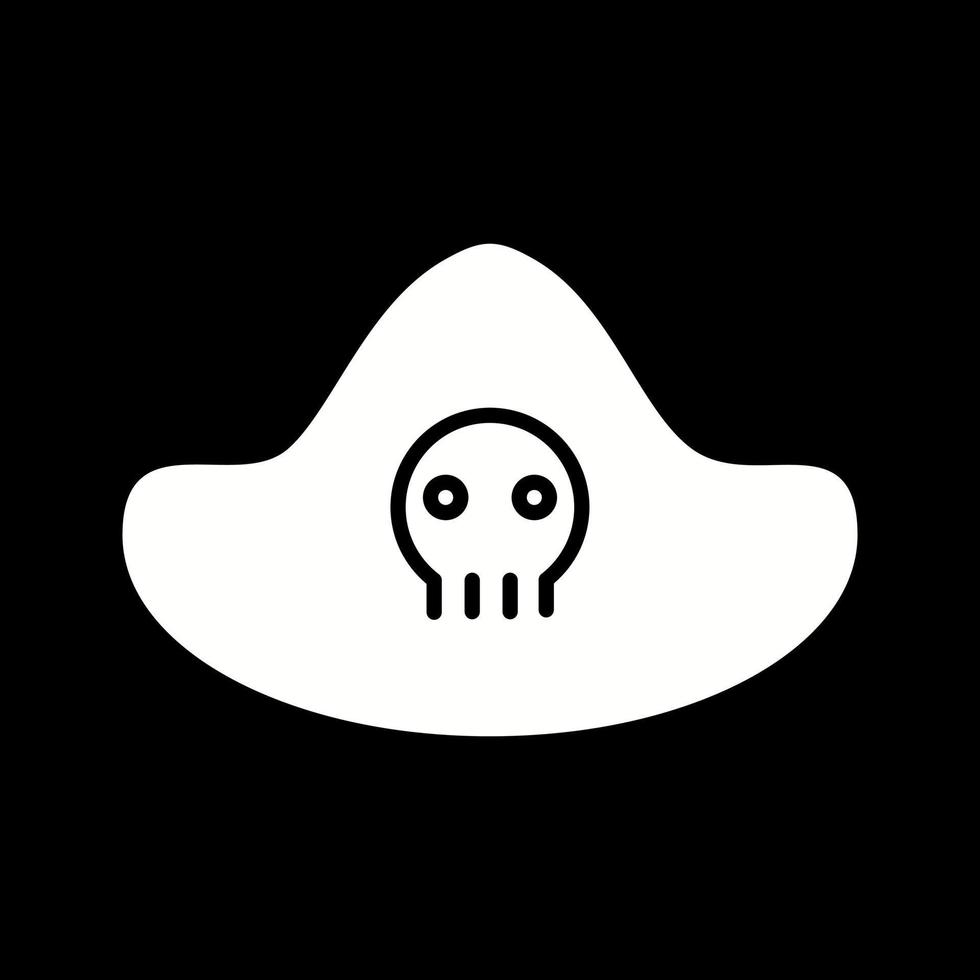 icono de vector de sombrero pirata