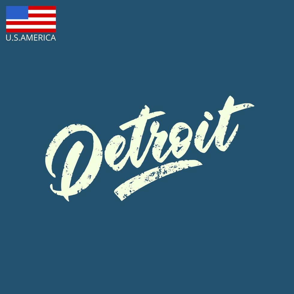 inscripción vintage ciudad de américa. detroit vector