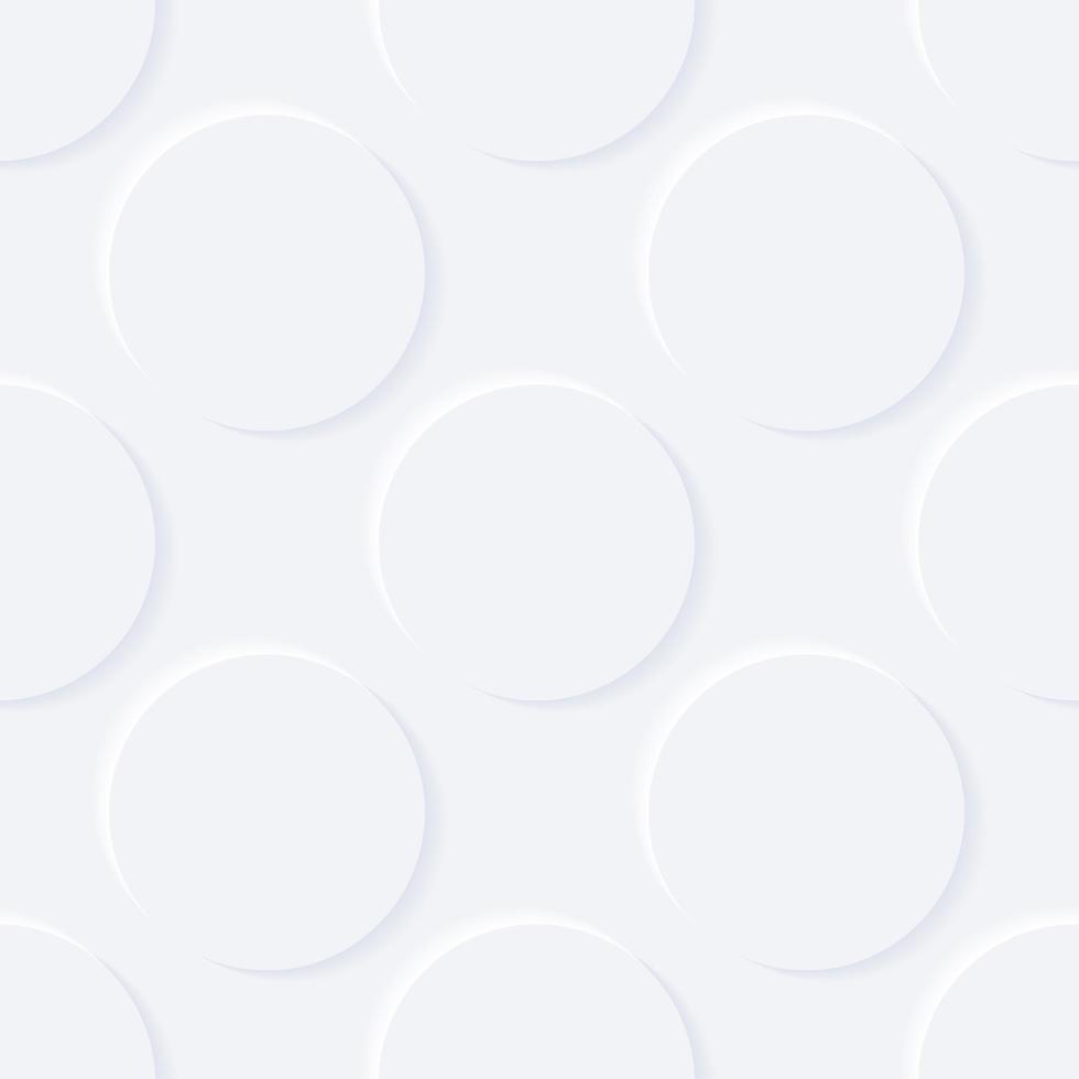 Pattern of embossed white circles in a realistic style for print and design.Vector illustration. vector