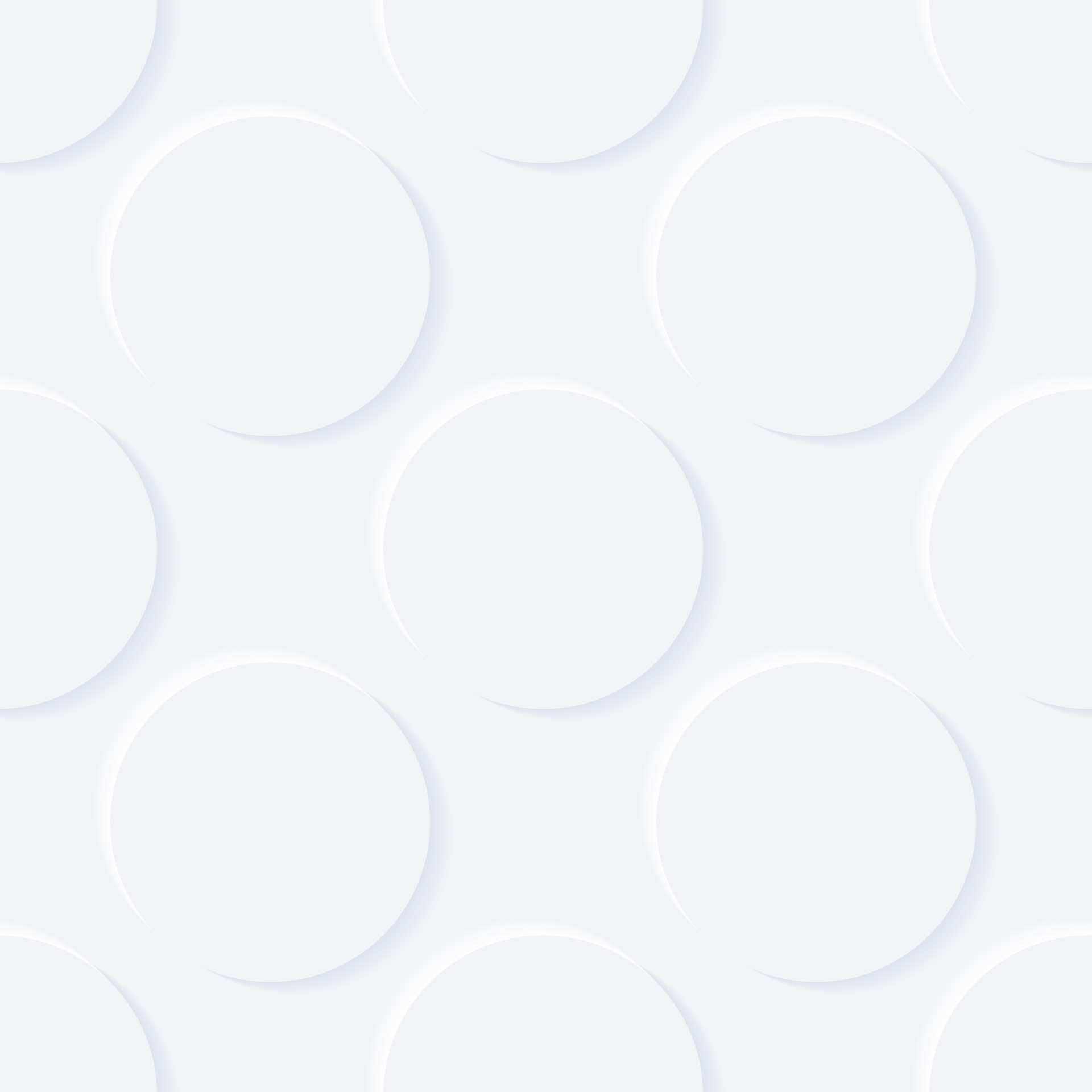 Pattern of embossed white circles in a realistic style for print and