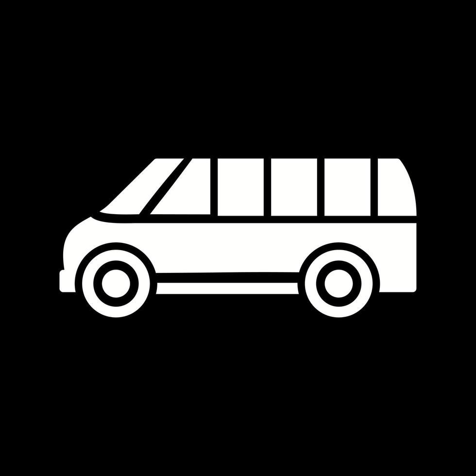 icono de vector de autobús de entrega