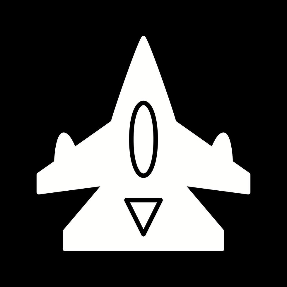 icono de vector de avión de combate