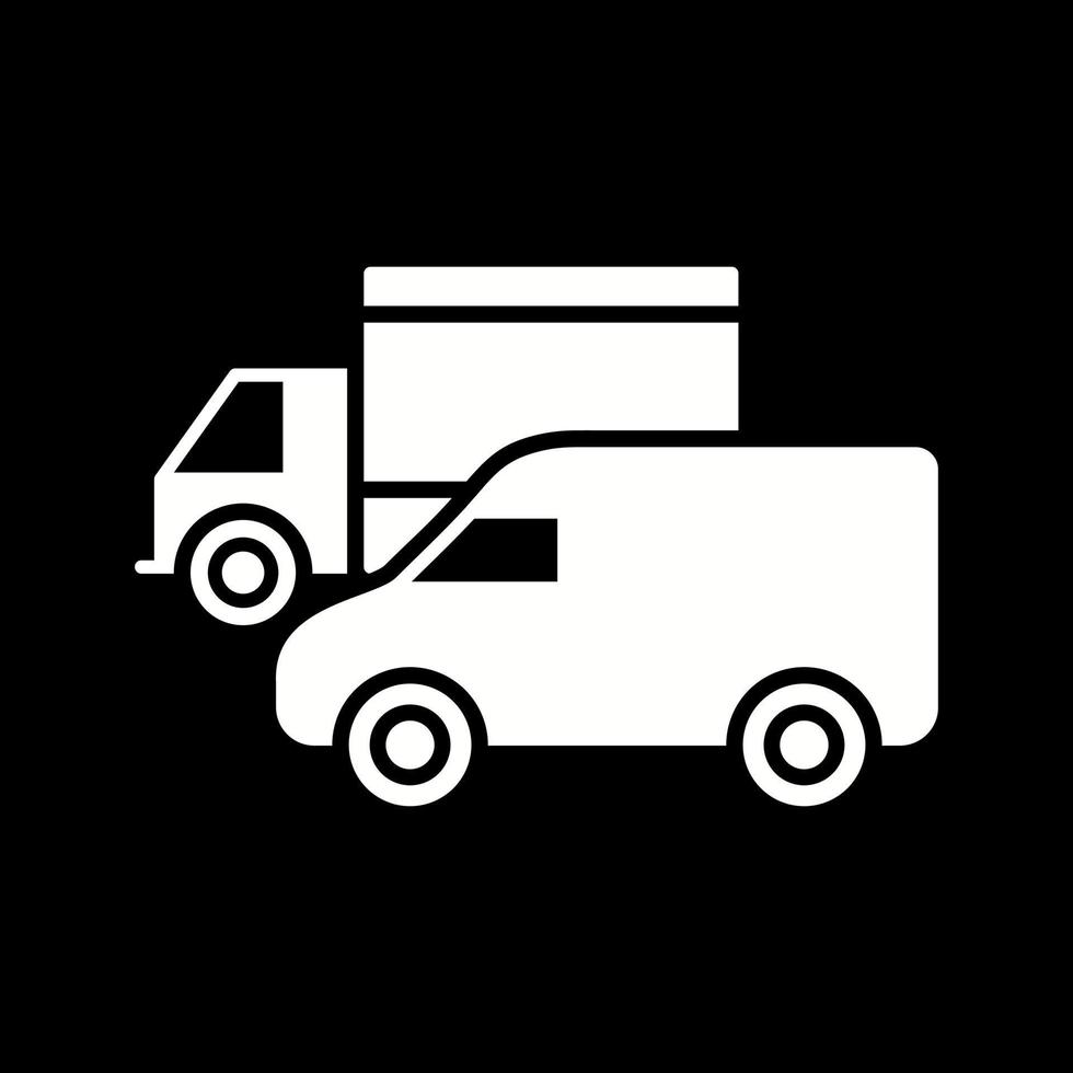 Parked Trucks Vector Icon