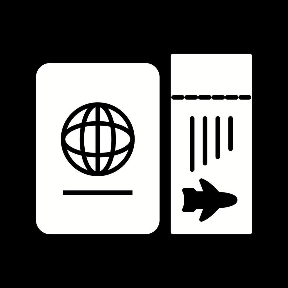 Ticket and Passport Vector Icon