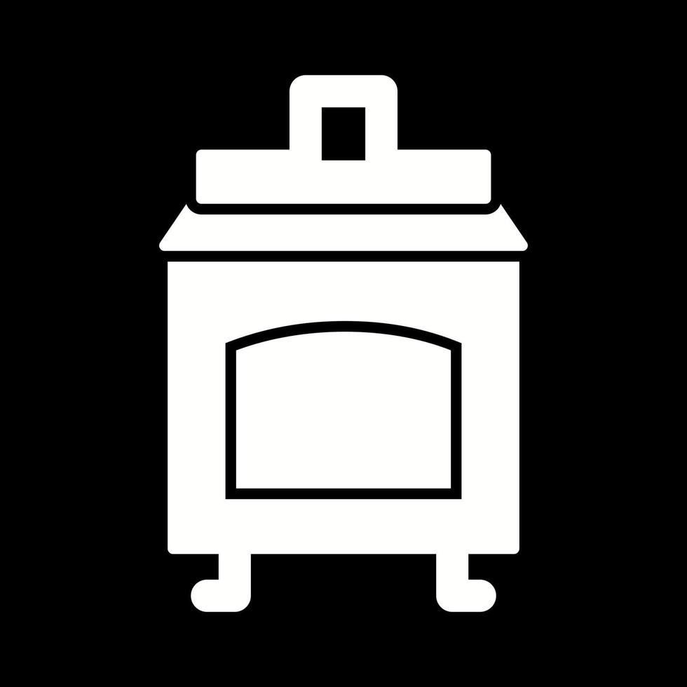 icono de vector de horno de carbón