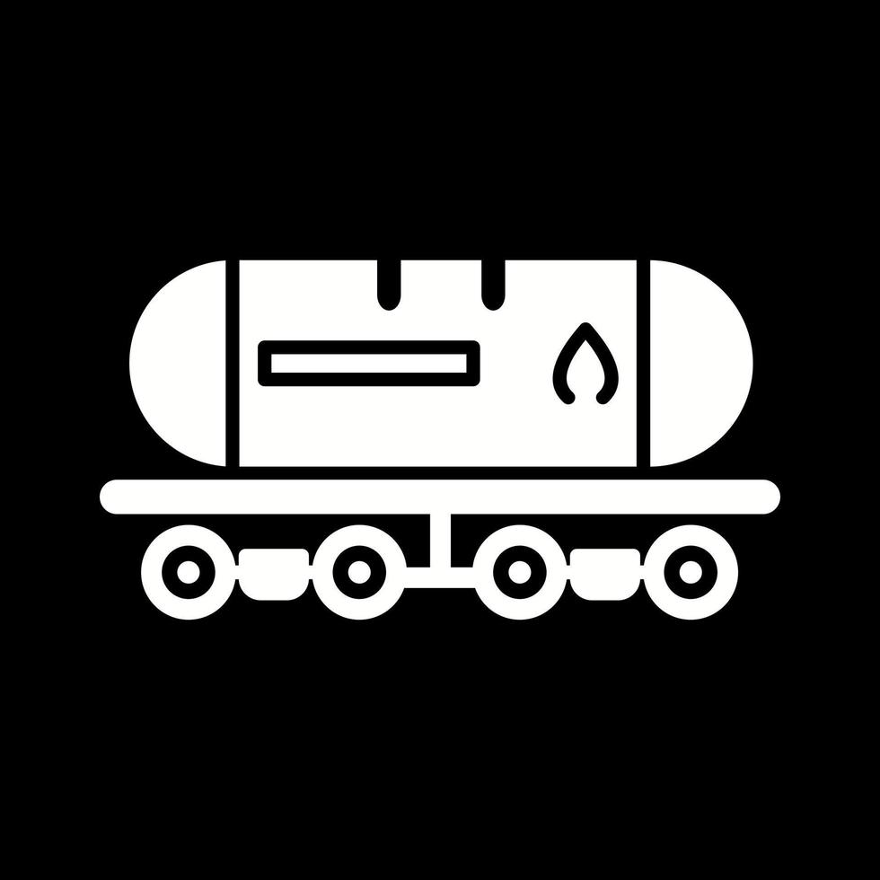 icono de vector de vagón de tanque