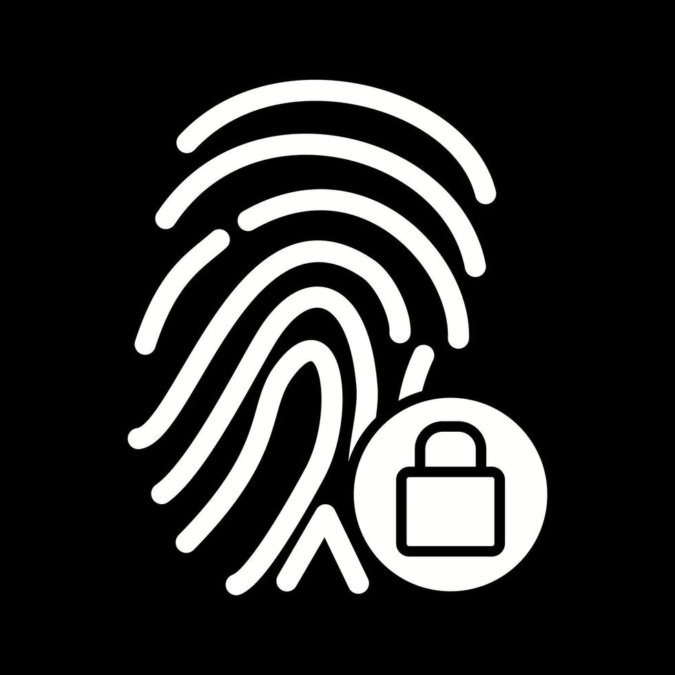 Fingerprint Lock Vector Icon