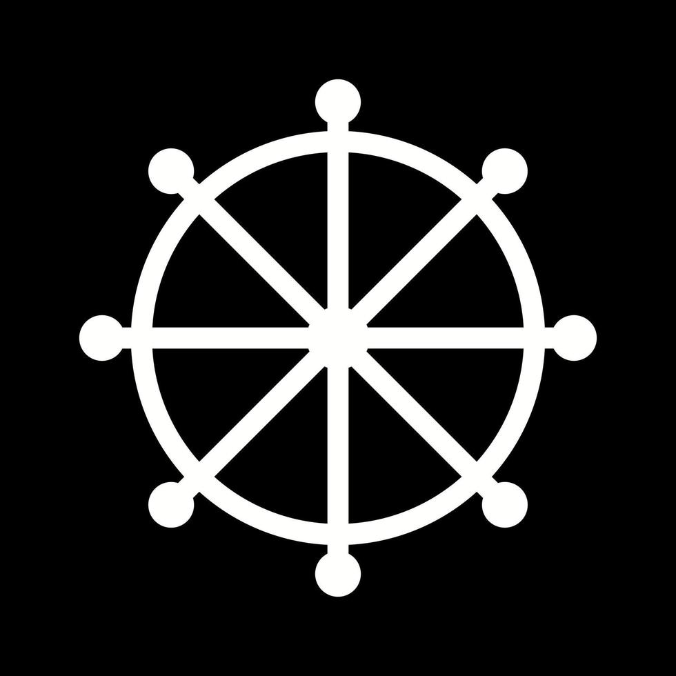 Ship Helm Vector Icon