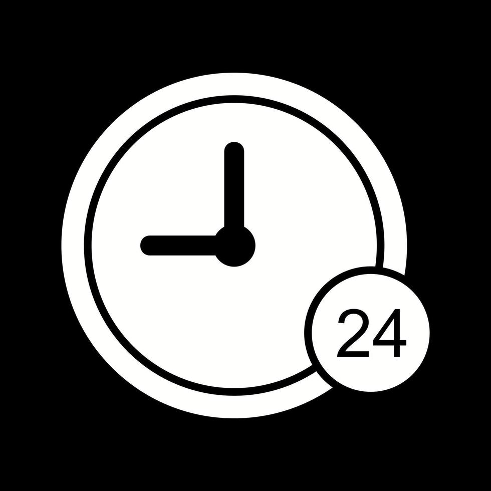 Icono de vector de servicio 24 horas