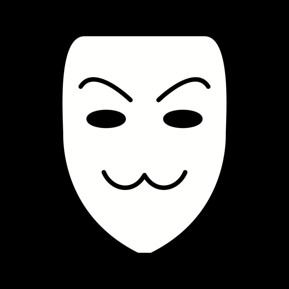 icono de vector de máscara de hacker