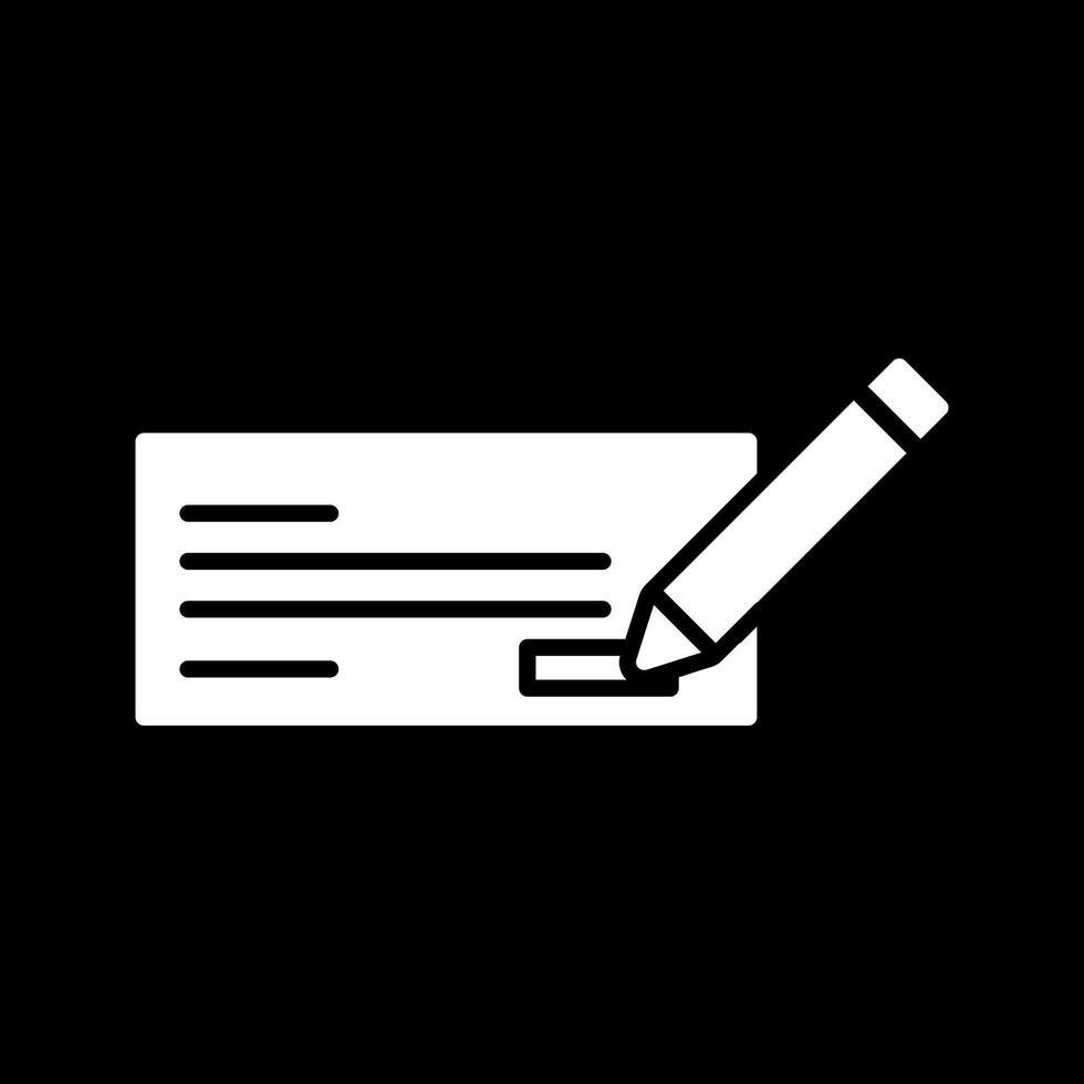 Write Cheque Vector Icon
