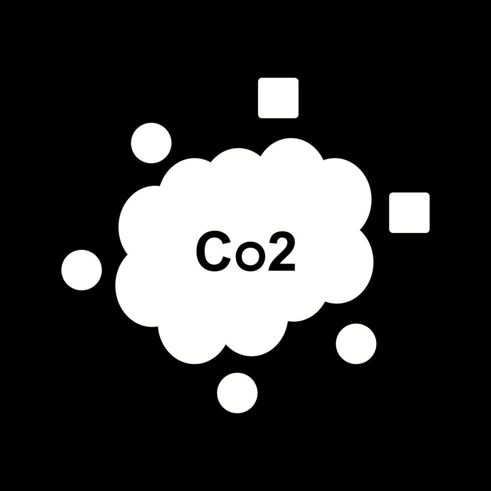 c icono de vector de dióxido de carbono