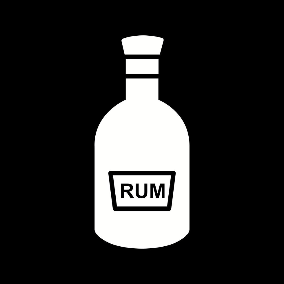 botella de ron vector icono