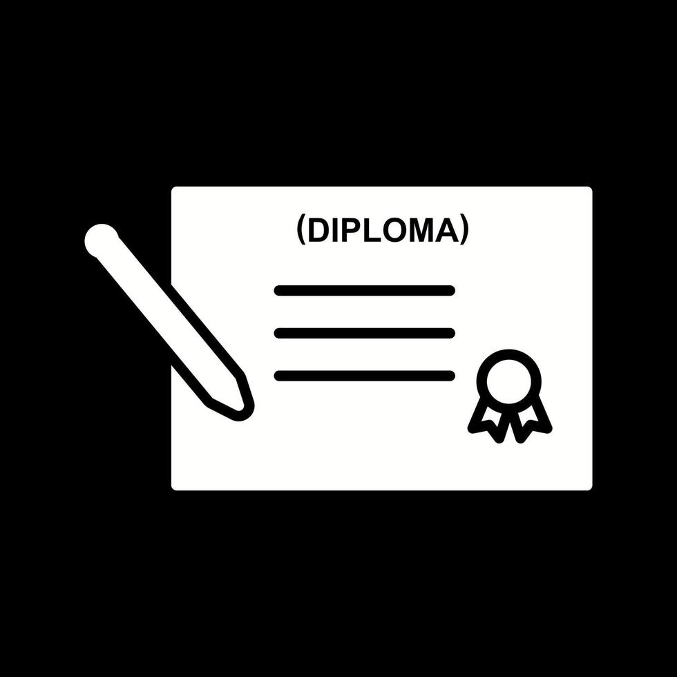 icono de vector de diploma