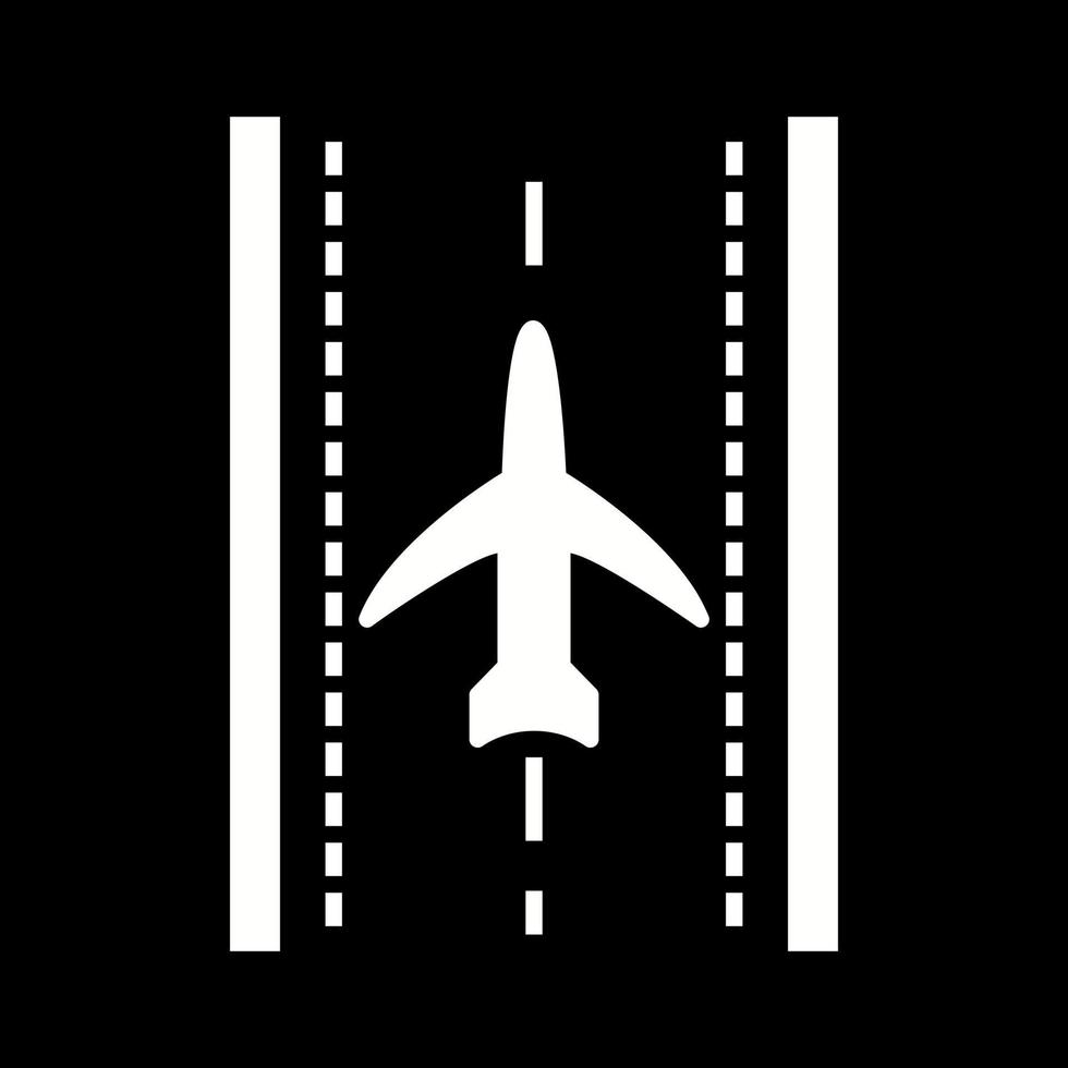 Plane on Runway Vector Icon