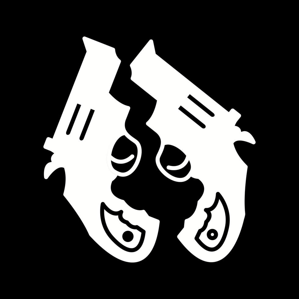 Two Guns Vector Icon