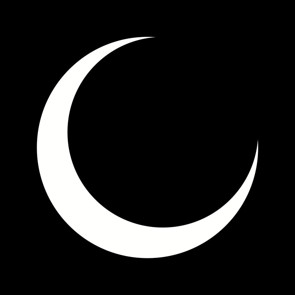 Beautiful Moon Glyph Vector Icon