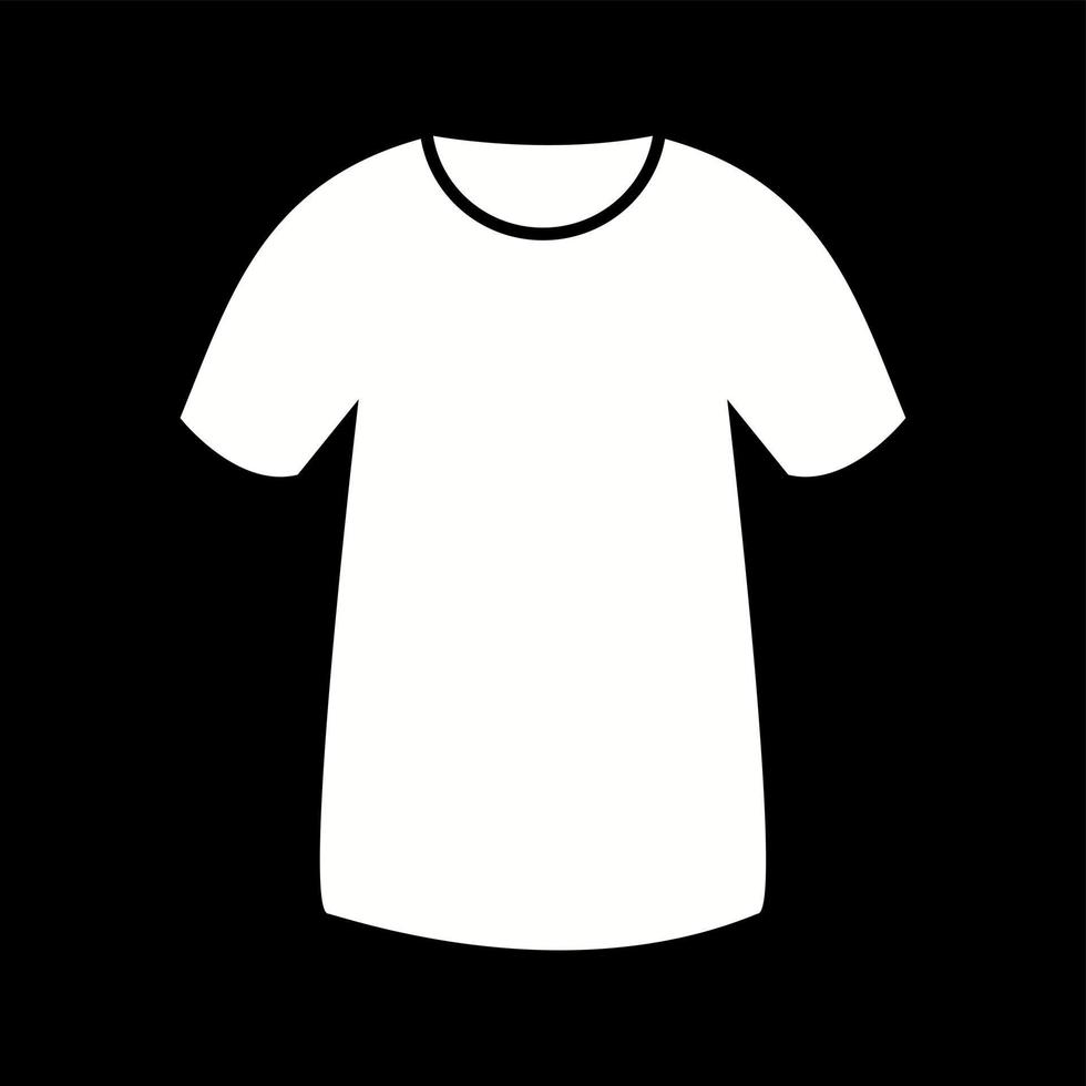 icono de glifo de vector de camiseta única