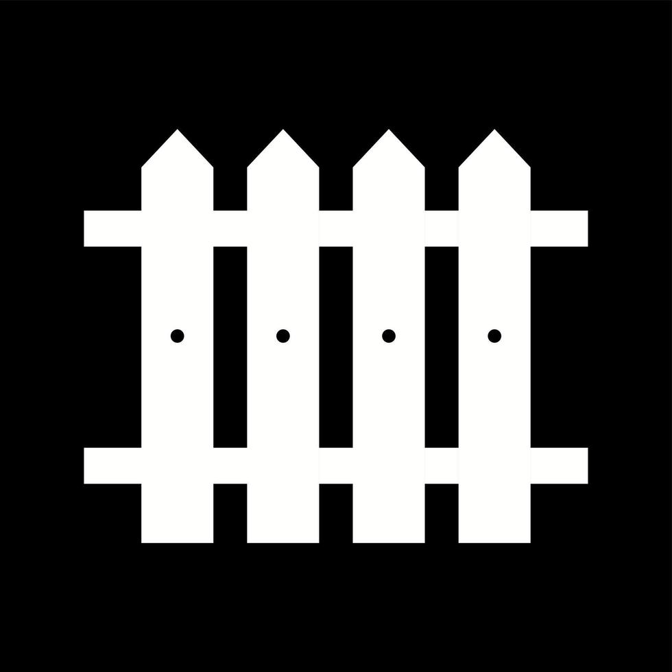 Unique Fence Glyph Vector Icon