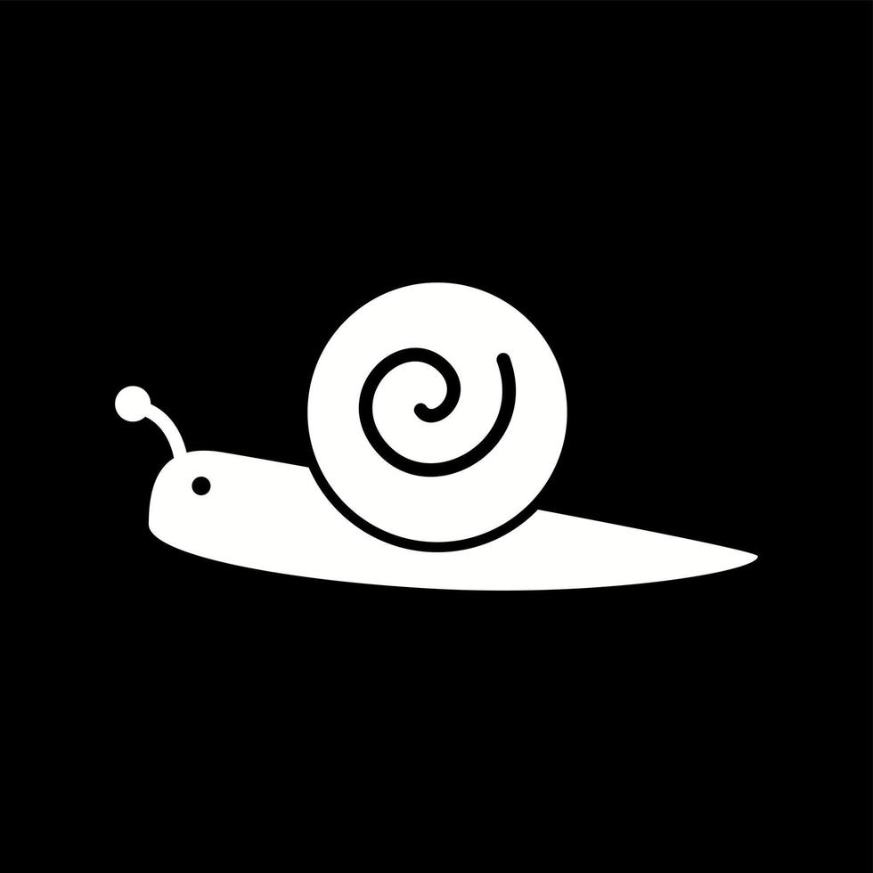 icono de vector de glifo de caracol único