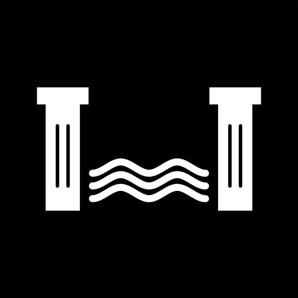 Unique Water Dam Vector Glyph Icon
