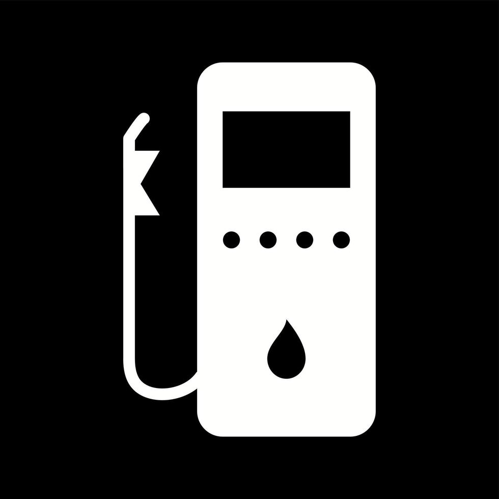 Unique Gas Station Vector Glyph Icon