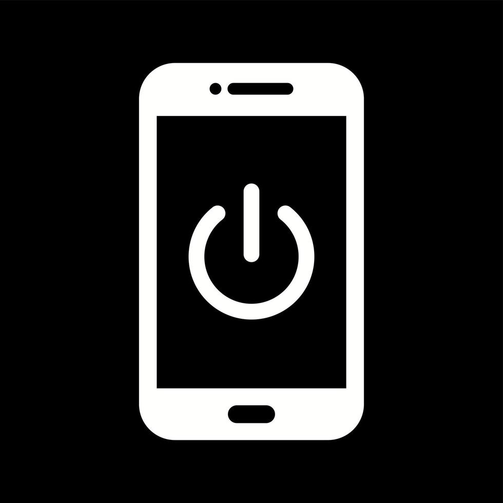 Unique Power Vector Glyph Icon