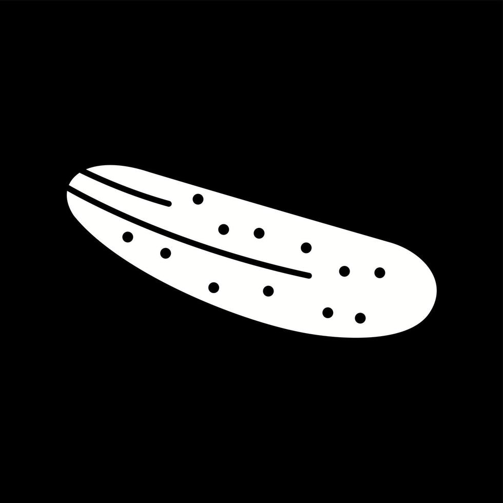 Unique Cucumber Vector Glyph Icon