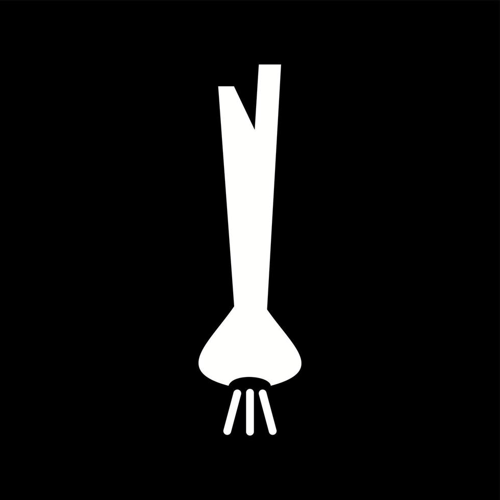 Unique Spring Onion Vector Glyph Icon