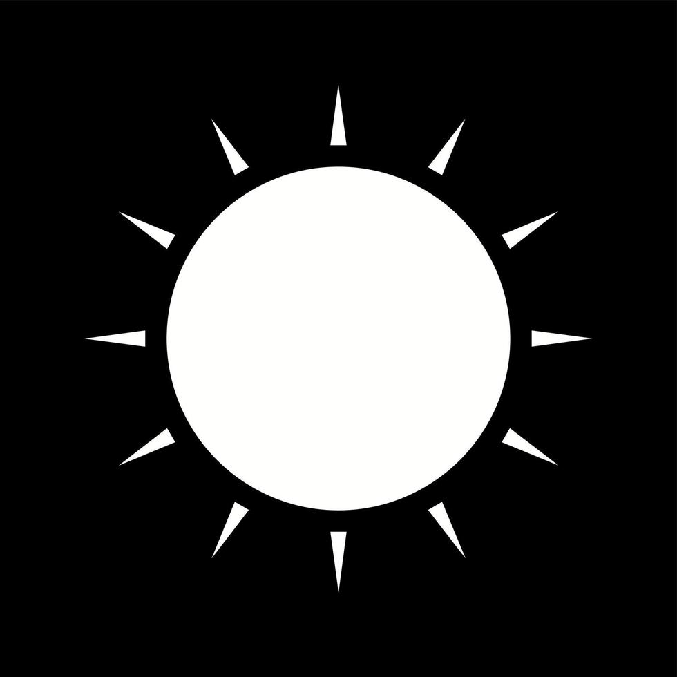 Unique Sun Vector Glyph Icon