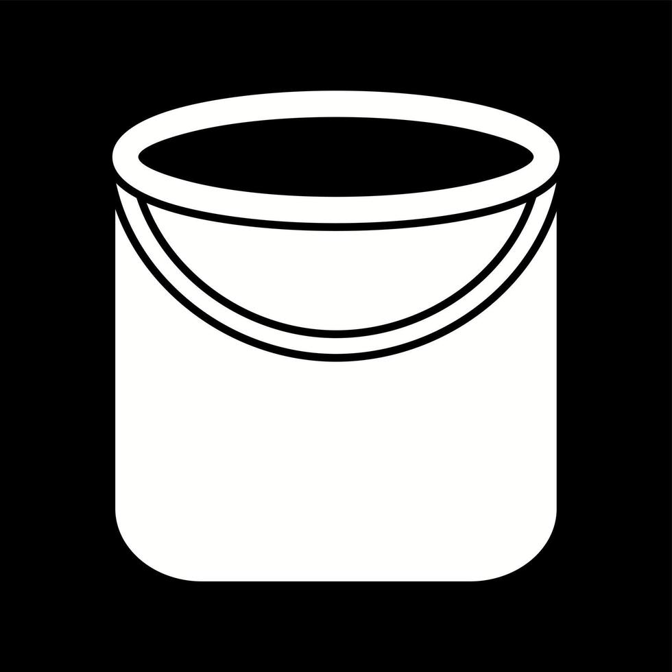 Unique Sand Bucket Vector Glyph Icon