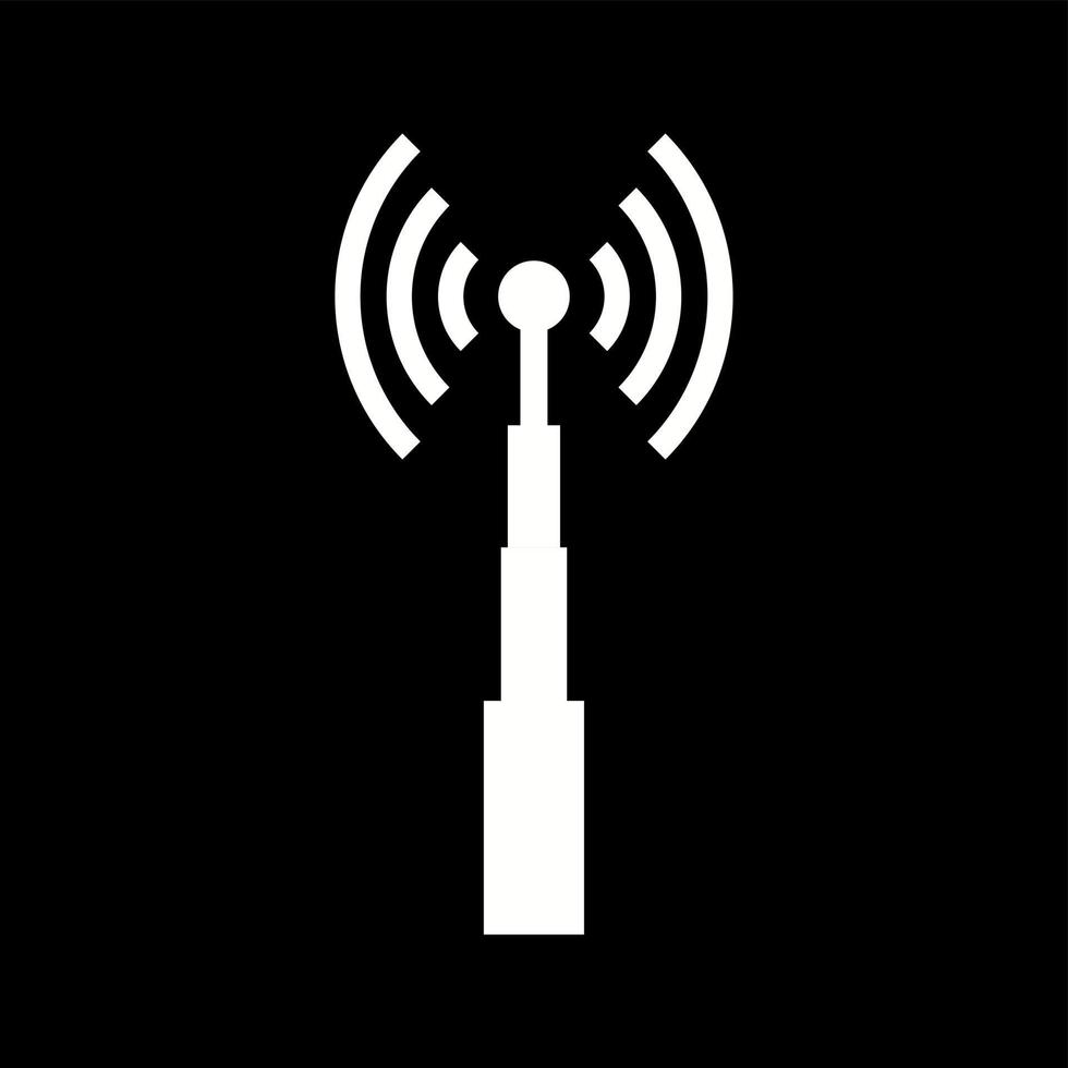 Unique Telecom Tower Vector Glyph Icon