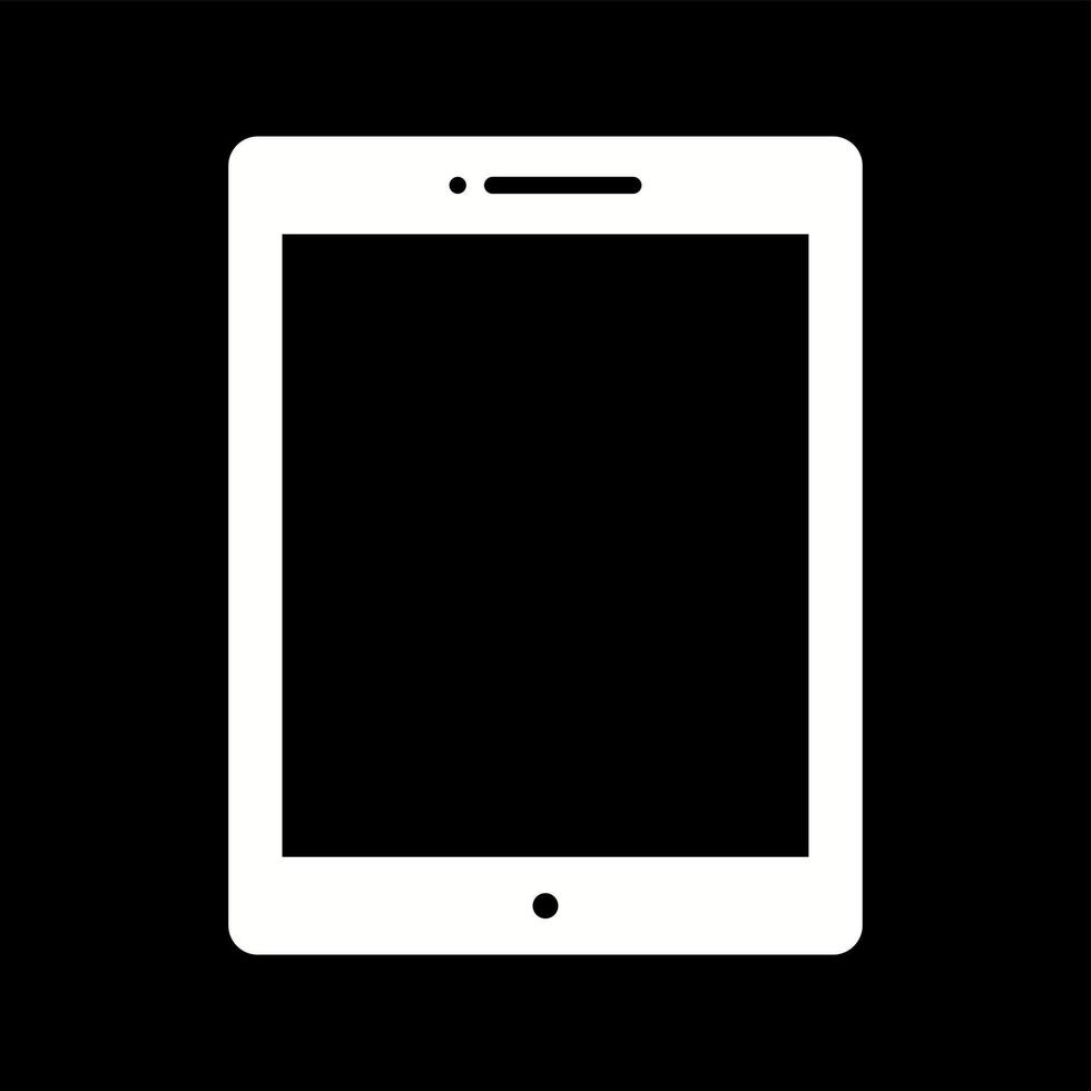 Unique Tablet Vector Glyph Icon
