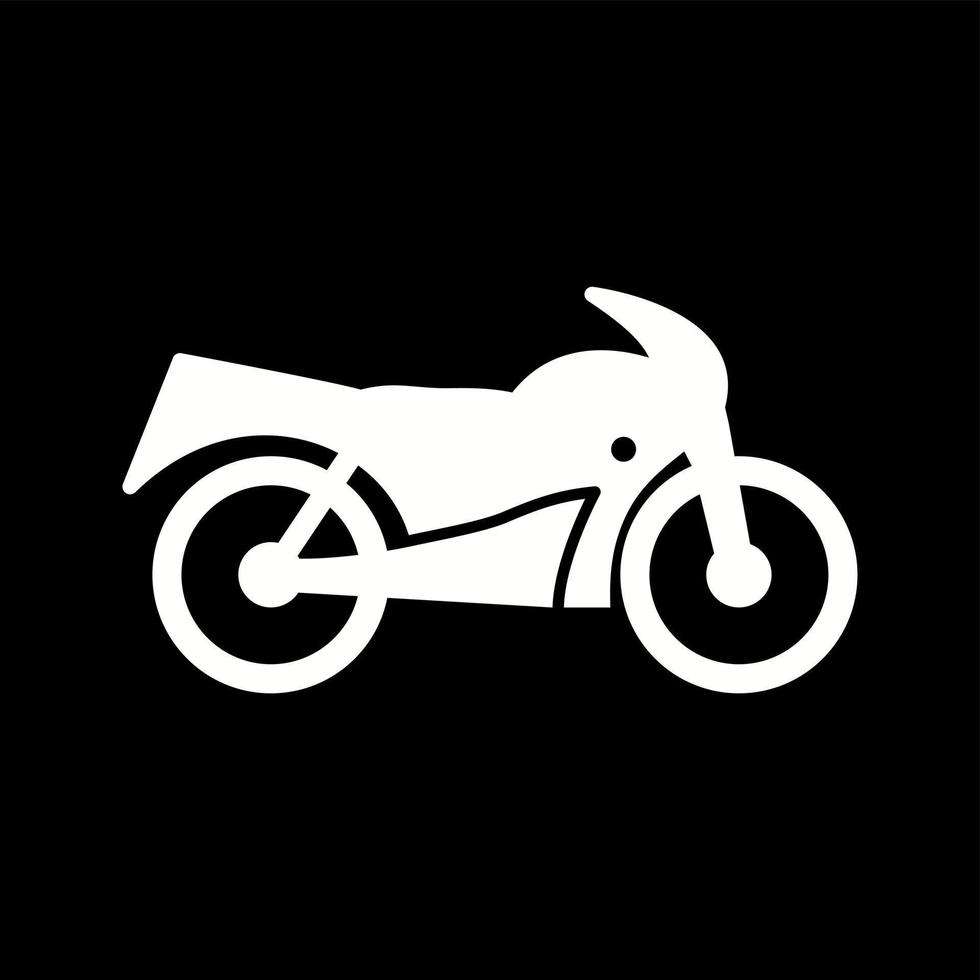Unique Bike Vector Glyph Icon