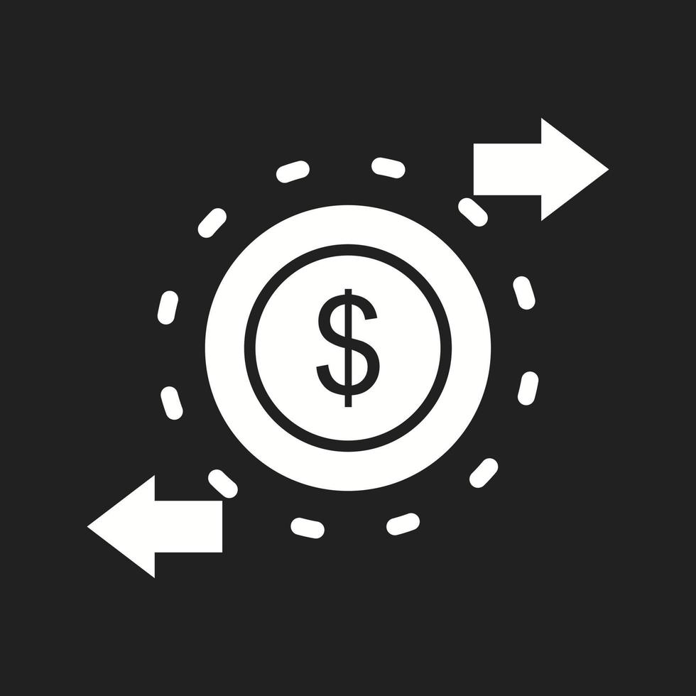 Beautiful Money circulation Vector Glyph icon