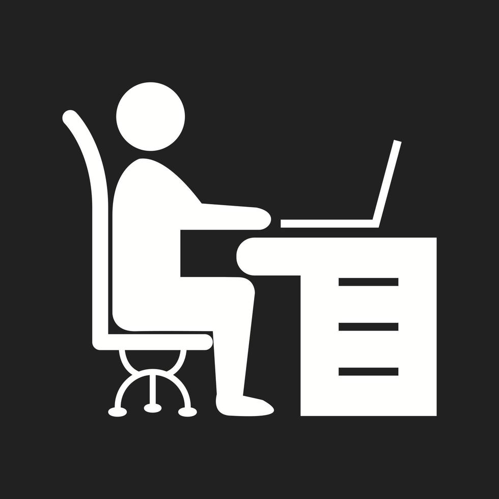 Beautiful Workplace Vector Glyph icon