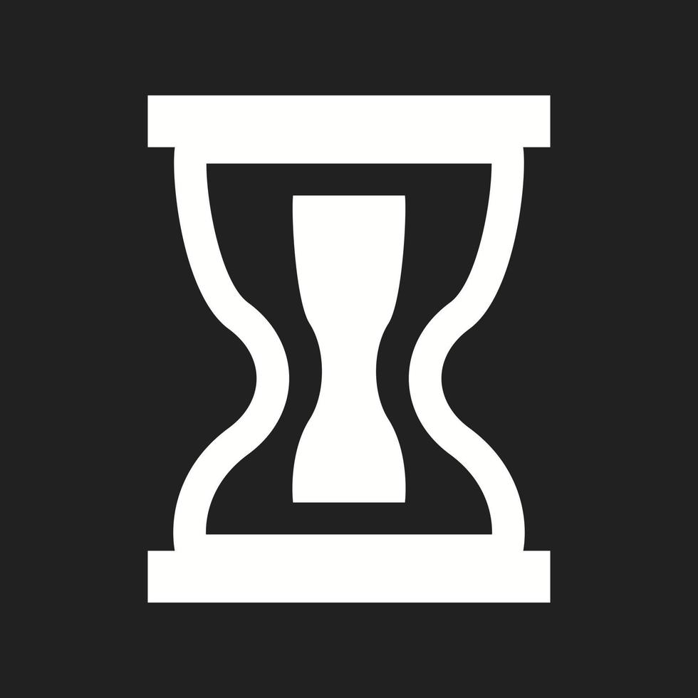 Beautiful hourglass Vector Glyph icon