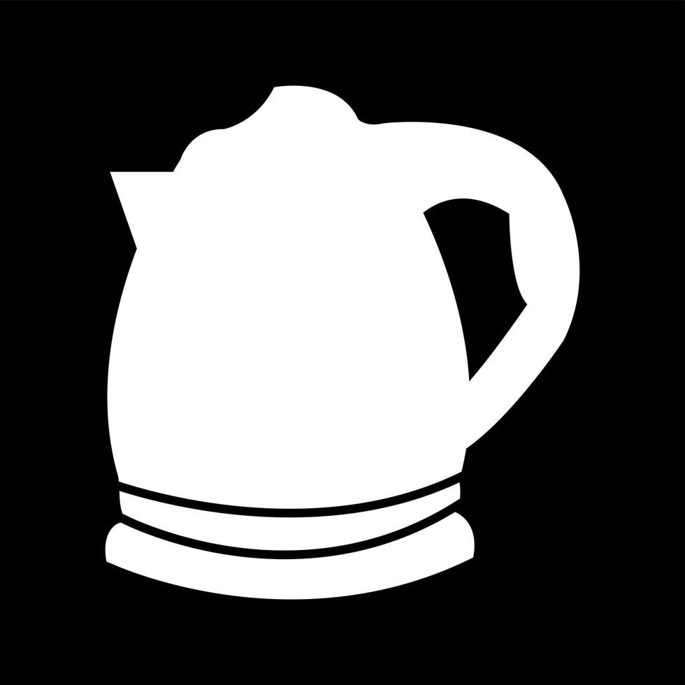 Unique Kettle Glyph Vector Icon