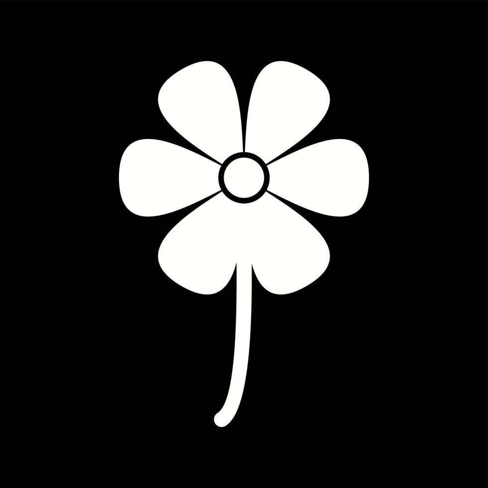 Unique Flower Vector Glyph Icon