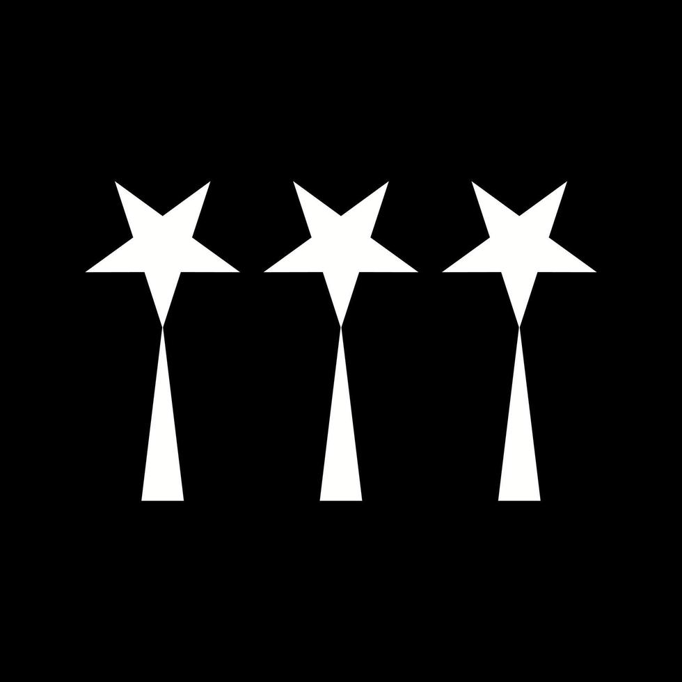Beautiful Stars Ranking Glyph Vector Icon