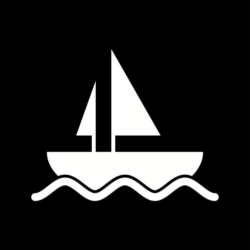 Unique Boat Vector Glyph Icon