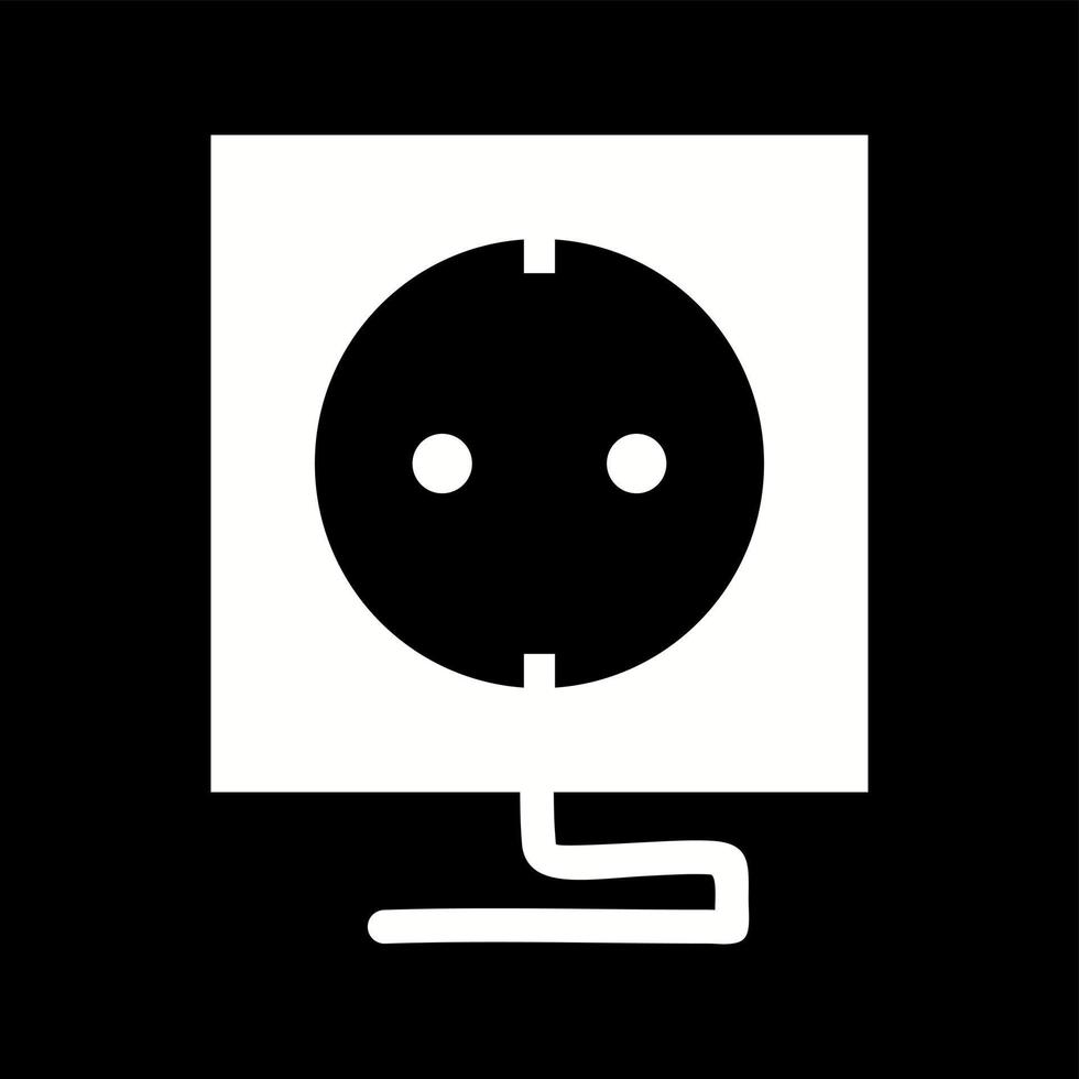 Unique Socket Vector Glyph Icon