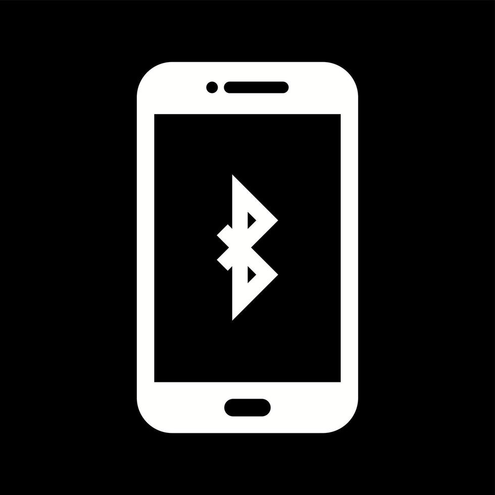 Unique Bluetooth connectivity Vector Glyph Icon