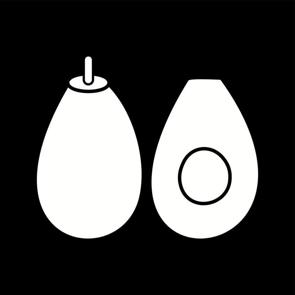 Unique avocado Vector Glyph Icon