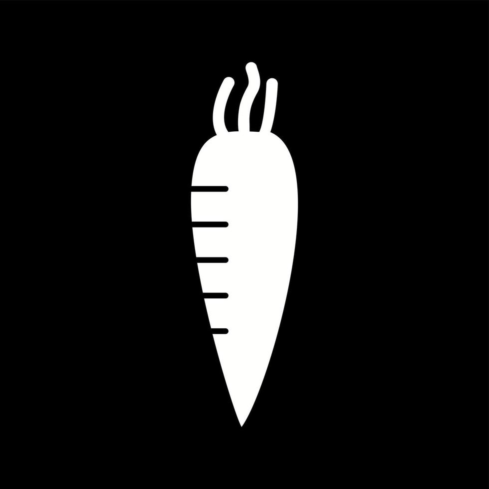 Unique Radish Vector Glyph Icon